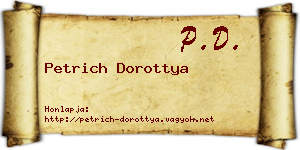 Petrich Dorottya névjegykártya