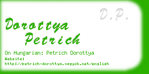 dorottya petrich business card